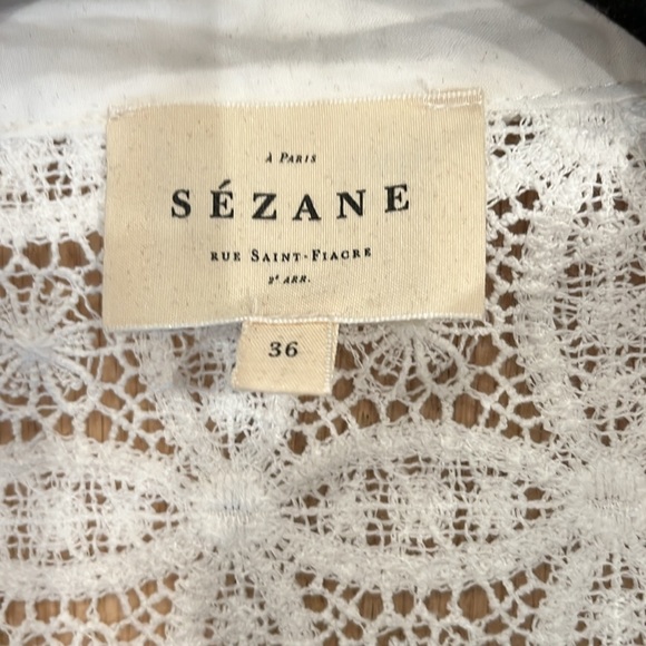Still online and regular price - Sezane Chlo Shirt/blouse “lace” button down. - Picture 2 of 4